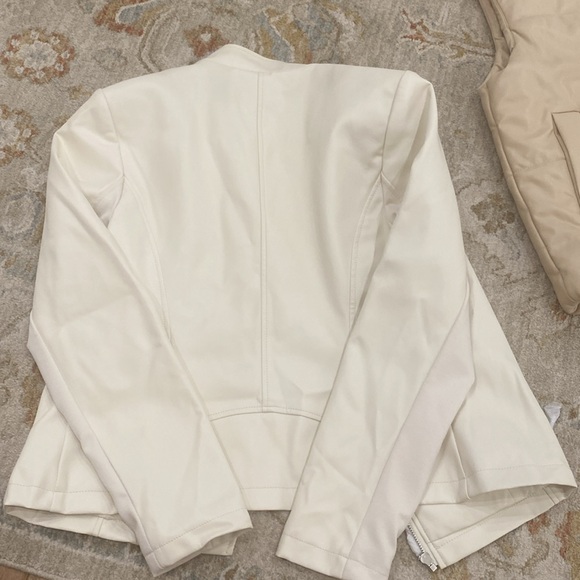 G By Giuliana Faux Leather Studded Ivory Jacket - Picture 8 of 8